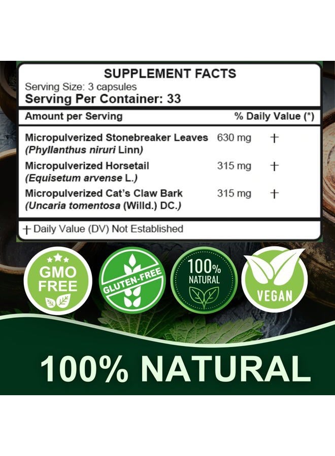 Hanan Riñosan Kidney Cleanse Detox & Repair - 100 Capsules of Chanca Piedra, Horsetail, Cat's Claw, Stone Breaker Herbal Supplement - UNA de Gato, Cola de Caballo from Peru - Image 5