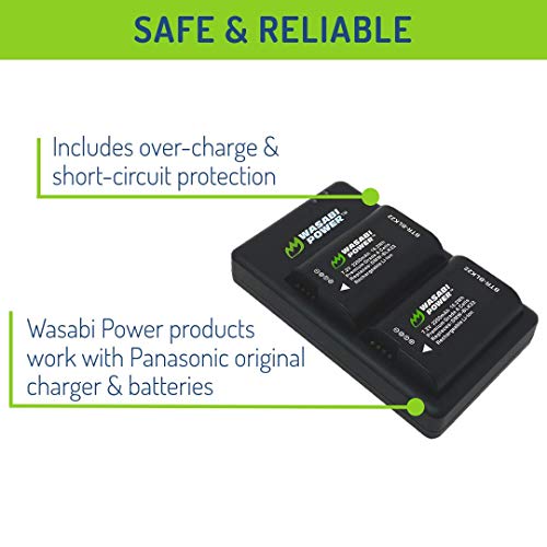 Wasabi Power Battery (2-Pack) and USB-C Dual Battery Charger for Panasonic DMW-BLK22 and Panasonic Lumix G9 II, GH5 II / GH5M2, GH6, GH7, S5, S5 II / S5II / S5M2, S5 IIX / S5IIX / S5M2X, S9 - Image 4