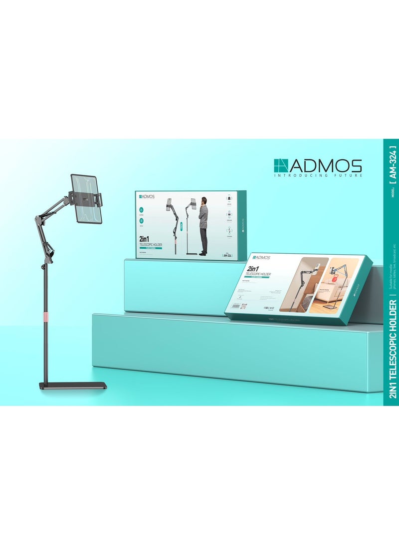 Admos Bed Floor Stand Tablet Holder Pad Flexible Arm Mobile Phone Bracket Smartphone Type Cell Phone Ipad Cradle Support Telephone - Image 3