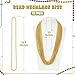 Huskein 12 PCS Mardi Gras Beads 33 Gold Beads Necklaces Mardi Gras Beaded Accessories Parade Throws Accessory Set Gold Beads for Wedding Carnival St Patricks Party Favors Supplies - Image 4