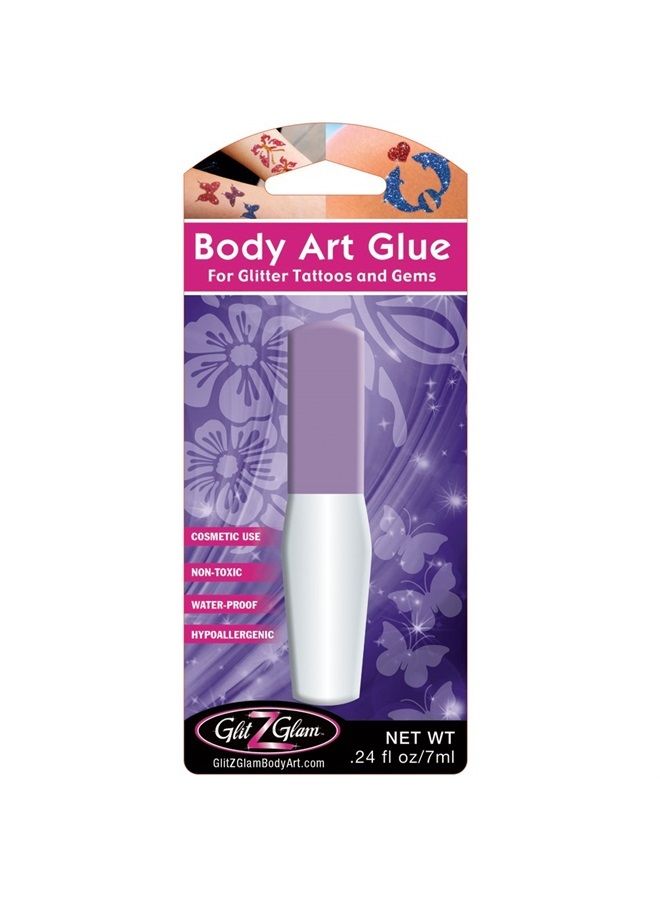 لاصق الجسم / غراء الجسم لوشم الجليتر / الوشم المؤقت - مضاد للحساسية ومختبر من قبل أطباء الجلد! 