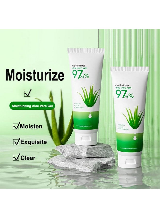 Grospe Organic Aloe Vera Gel Made Refreshing Travel Size Aloe Vera Gel For Face & Body Cooling Soothing Instant Relief For Skin & Sunburn Hydrating Aloe Gel - Image 2