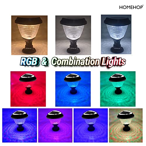 Homehop 10W LED Solar Gate Light for Outdoor Home Garden Main Entrance Compound Wall Pillar Waterproof Lamp Automatic with Remote Control (ABS, RGB, Triangle) - Image 3