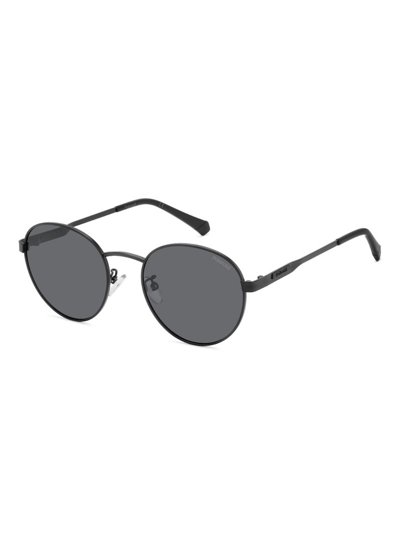 Polaroid - Unisex Polarized Stainless Steel Sunglasses Pld 2144/G/S/X Grey 49 - Lens Size: 48.5 Mm - Mtt Black - Image 1