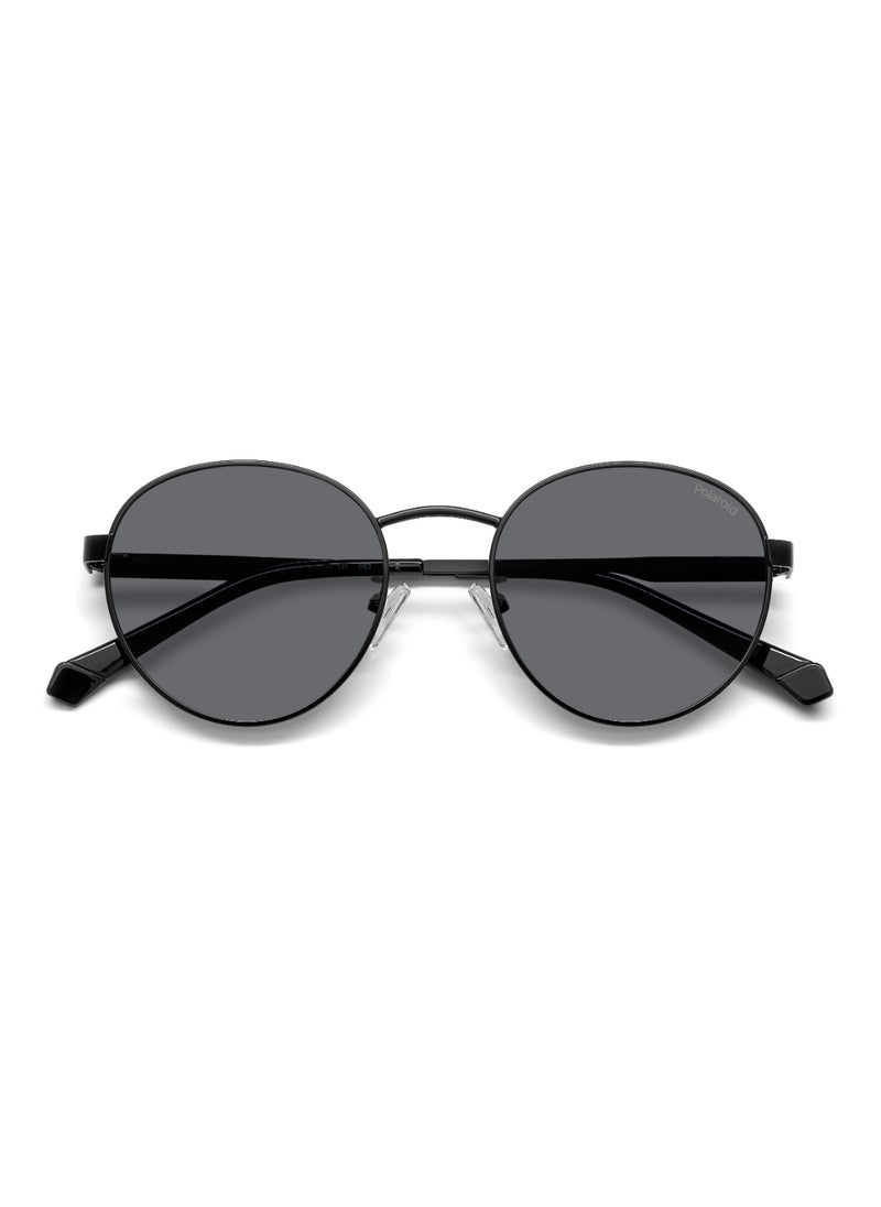 Polaroid - Unisex Polarized Stainless Steel Sunglasses Pld 2144/G/S/X Grey 49 - Lens Size: 48.5 Mm - Mtt Black - Image 1