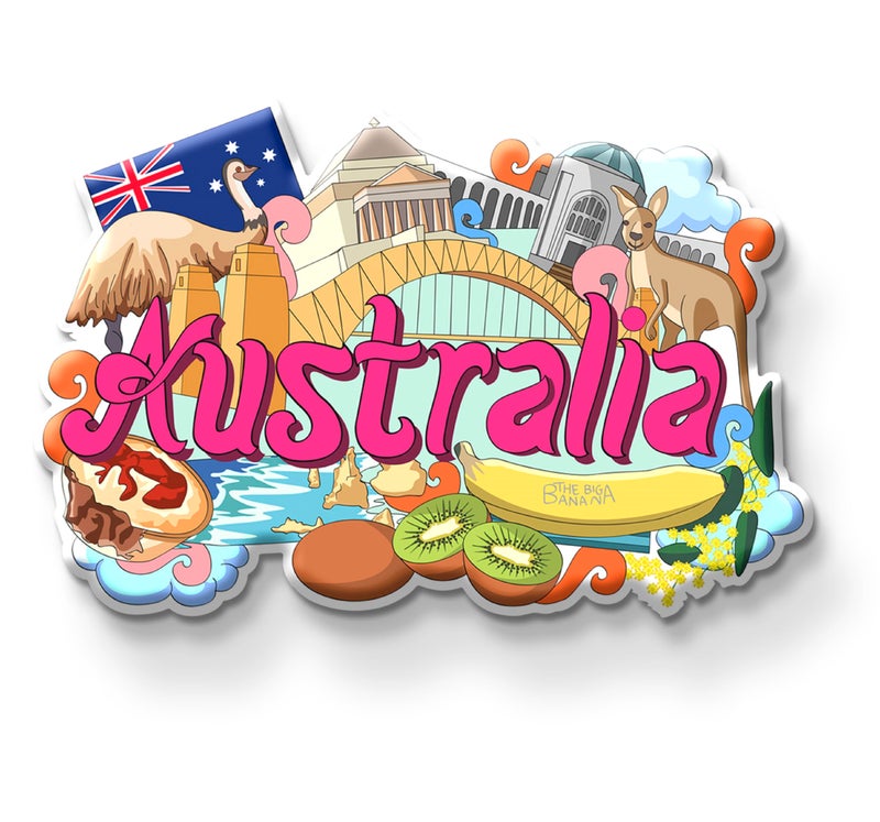 Nivaraprint Australia Country Theme Souvenir Wooden Fridge Magnet for Refrigerator - Australia Printed Stylish Magnet for Fridge Decoration - Image 5