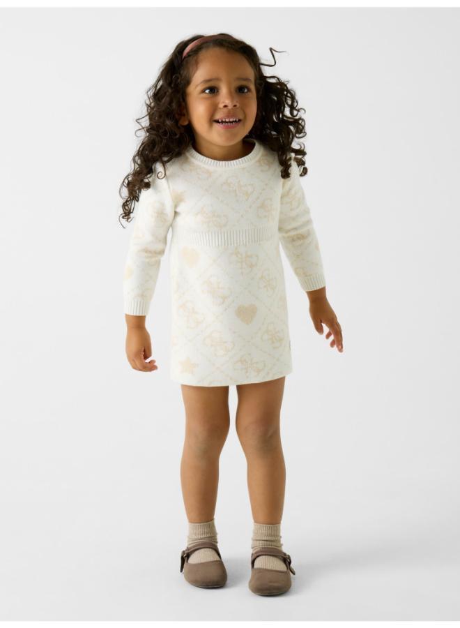 GUESS Kids 4G Wool Blend Dress Girls - Image 3