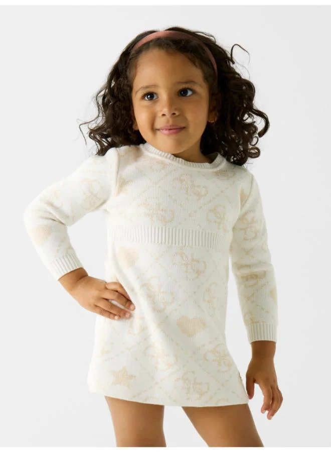 GUESS Kids 4G Wool Blend Dress Girls