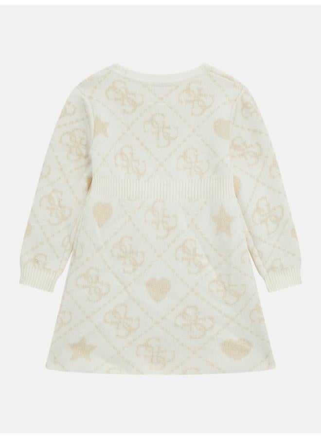 GUESS Kids 4G Wool Blend Dress Girls - Image 5