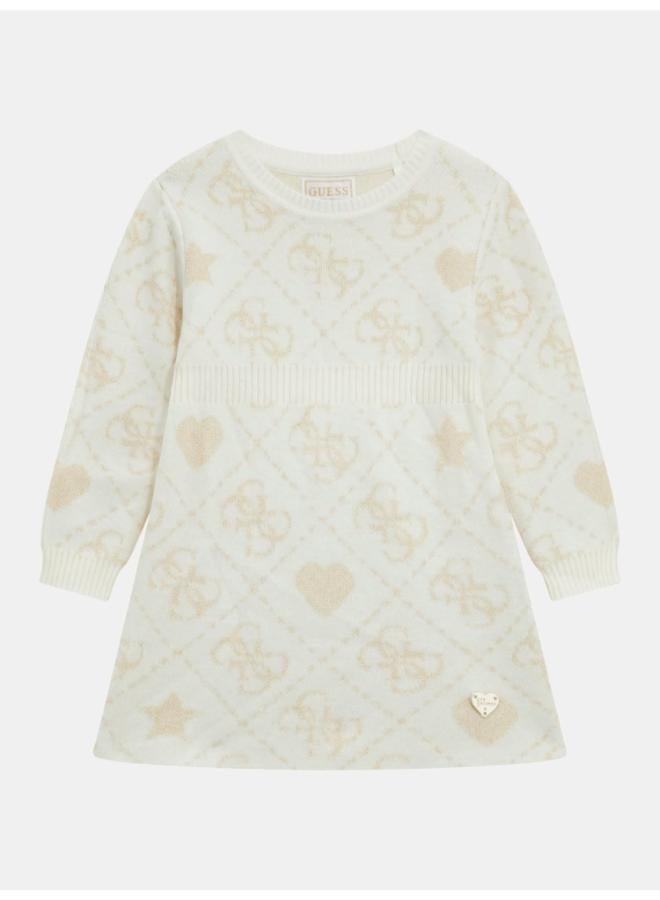 GUESS Kids 4G Wool Blend Dress Girls - Image 4