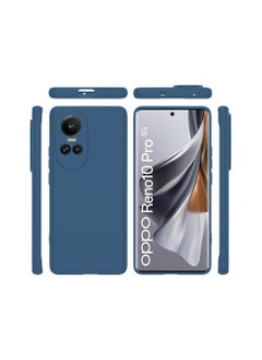 ماركة غير محددة جراب لهاتف OPPO Reno 10 / Reno 10 Pro غطاء سيليكون ناعم مقاوم للصدمات بلمسة نهائية غير لامعة وغطاء خلفي بطانة قماش داخلية مع جراب حماية للكاميرا لهاتف OPPO Reno 10 / Reno 10 Pro 5G  - Image 3