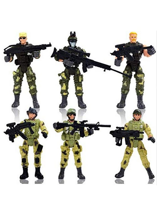 PowerTRC PowerTRC 12 Pack Toy Soldiers Action Figures - US Army Men and Special Forces SWAT Team, Joint Movable with Military Weapons Accessories for Boys 8-12  - Image 3