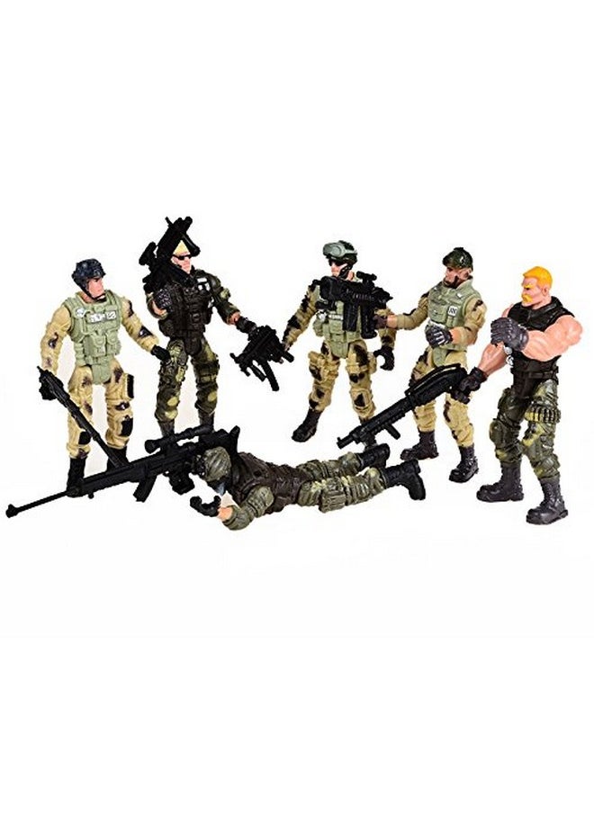 PowerTRC PowerTRC 12 Pack Toy Soldiers Action Figures - US Army Men and Special Forces SWAT Team, Joint Movable with Military Weapons Accessories for Boys 8-12  - Image 5