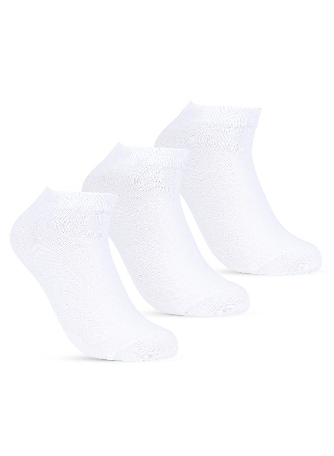 STITCH Women's Pack of 3 Lycra Ankle Casual Plain Socks - Image 1