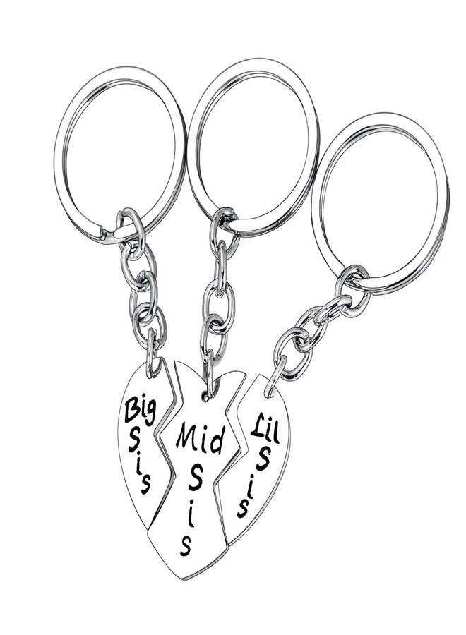 YEEQIN Sister Keychains - Matching Heart Keychain Set for Sisters - Christmas & Birthday Gifts (Style 02) - Image 1