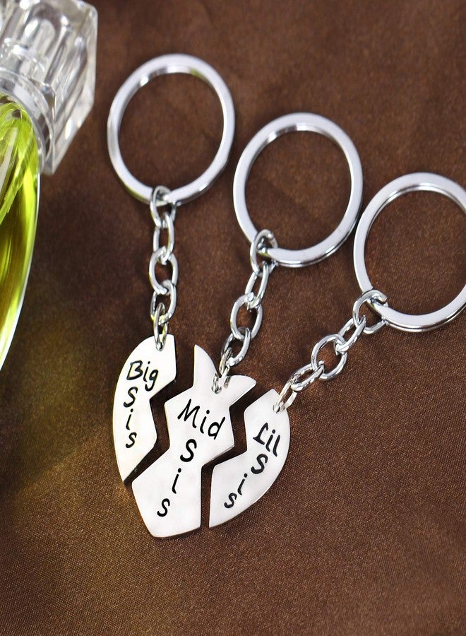 YEEQIN Sister Keychains - Matching Heart Keychain Set for Sisters - Christmas & Birthday Gifts (Style 02) - Image 3