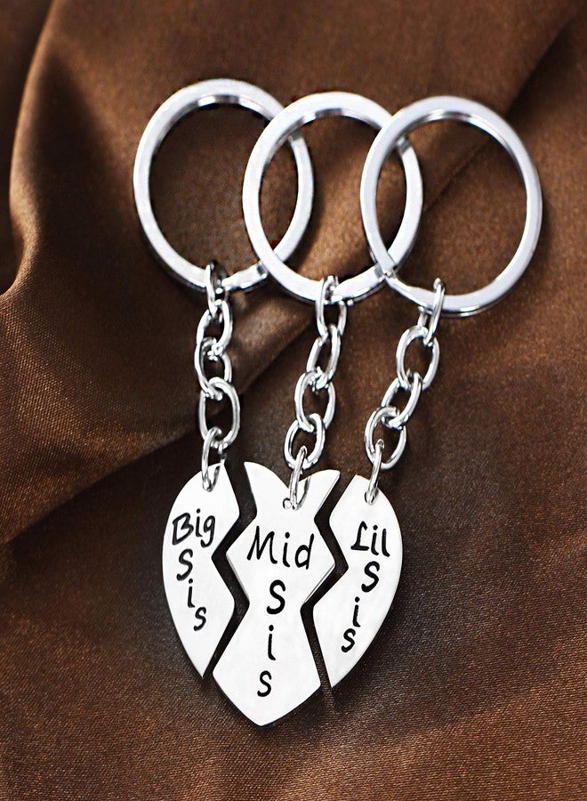 YEEQIN Sister Keychains - Matching Heart Keychain Set for Sisters - Christmas & Birthday Gifts (Style 02) - Image 2