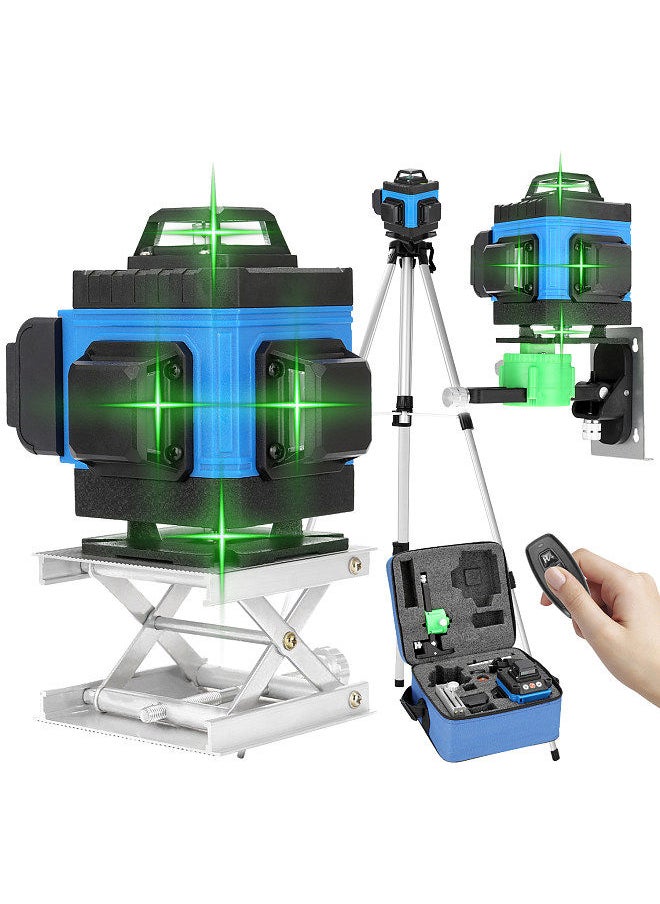 Generic Multifunctional 16 Lines Level Tool Vertical Horizontal Crossline APP Remote Control with Self-leveling Function with 1.2M 3 Heights Adjustable Alloy Extension Bar Tripod Stand  - Image 1