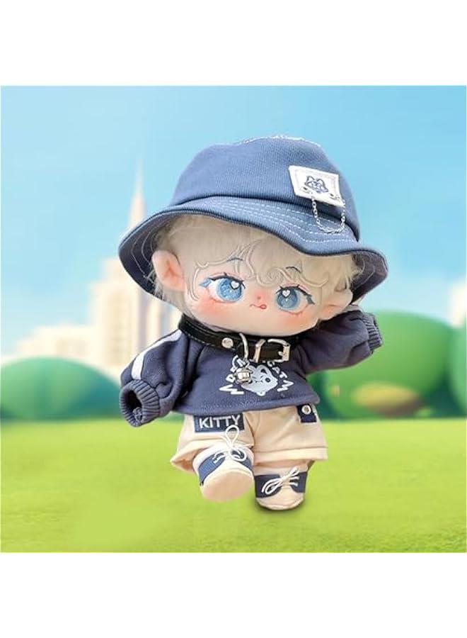 Plush Doll, 20cm Cute Cotton with Skeleton, Anime Soft Stuffed Dress Up Boy Doll with Clothes for Birthday Gift(MiJia-B)  - Image 3