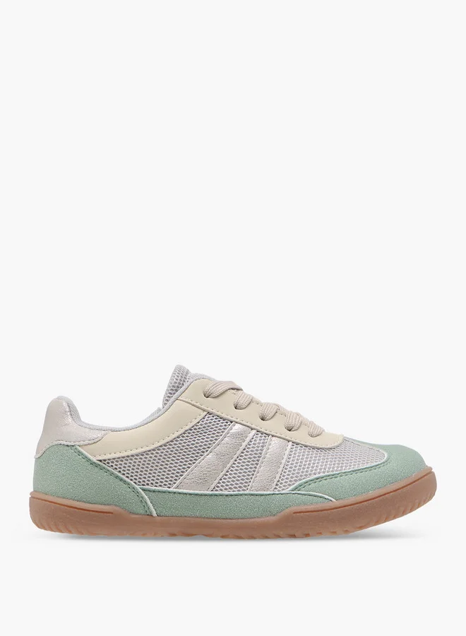 Little Missy Girls Panelled Lace-Up Sneakers