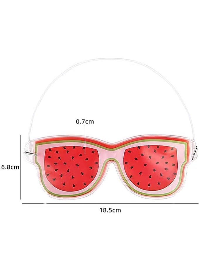 HUICHENDA Gel Eye Mask Relieves Eye Fatigue, Suitable for Puffy Eyes, Cold and Hot Double Application, Reusable, Lovely Fruit Ice Eye Mask Sleep Eye Mask, Soft and Non-Toxic (Four Pack) - Image 5