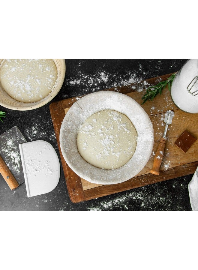 Kook Proofing Set, Sourdough Bread, 2 Rattan 9 Inch Banneton Baskets, 2 Basket Covers, Metal Scraper, Plastic Scraper, Scoring Lame, 5 Blades and Case, Baking Kit, Dough Bowls, Round Shape - Image 2