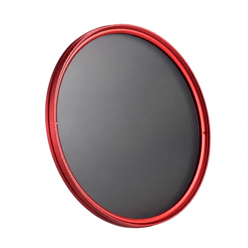 Fotga 58mm ND Fader 82mm Red Aluminum Alloy Frame Neutral Density Filter - Professional Optical Glass 9 Stops Adjustable ND2 to ND400 for Waterfalls Clouds Fast Moving Subjects - Image 1