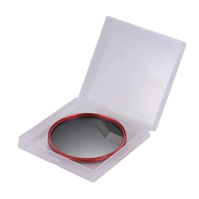 Fotga 58mm ND Fader 82mm Red Aluminum Alloy Frame Neutral Density Filter - Professional Optical Glass 9 Stops Adjustable ND2 to ND400 for Waterfalls Clouds Fast Moving Subjects - Image 4