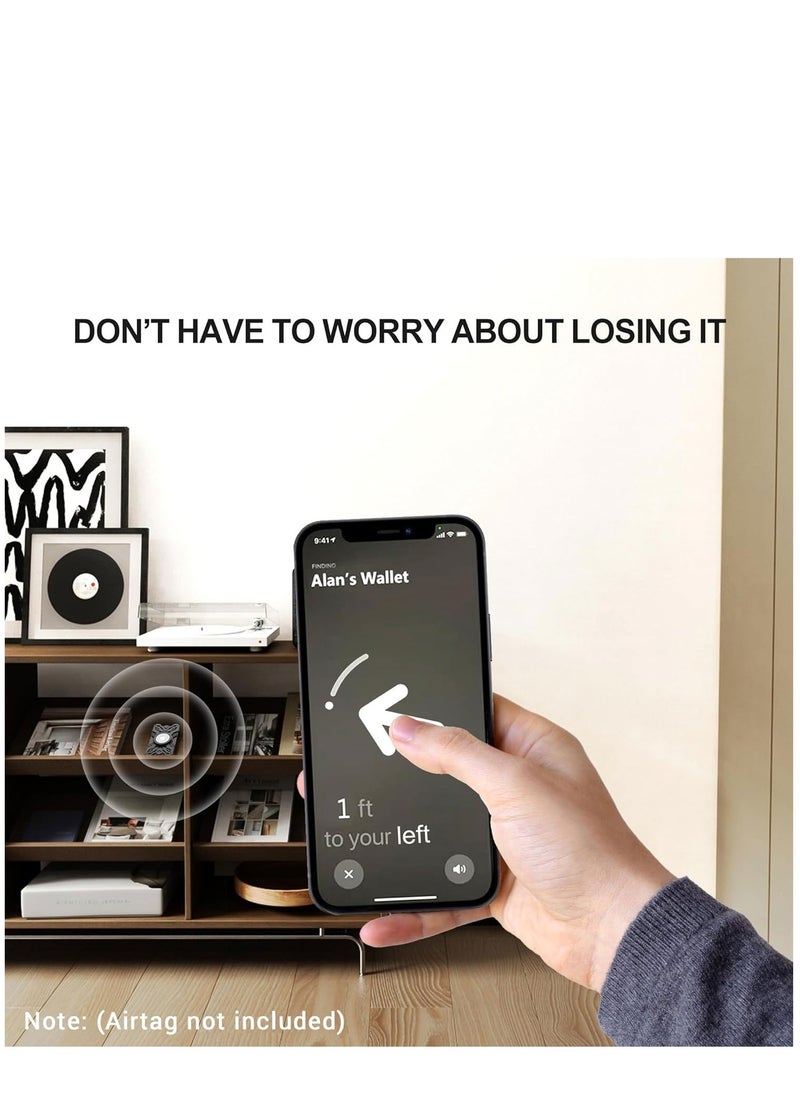 SYOSI Wallet for AirTag, Wallet with Airtag Holder for Men and Women, Slim Aluminum Minimalist Metal Wallet with 15 Cards Capacity, Credit Card Holder with Cash Clip, RFID Card Holder Wallet, Black  - Image 2