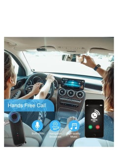 Y&D Bluetooth 5.0 Aux Music Adapter - Portable Wireless Transmitter Receiver Supports Hands-Free Calls with Mic for Car Audio Home Stereo Wired Headphones TV 4H Battery Life  - Image 4