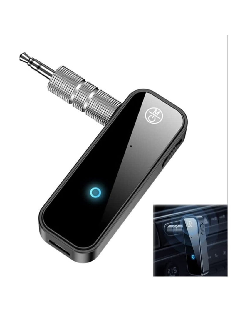 Y&D Bluetooth 5.0 Aux Music Adapter - Portable Wireless Transmitter Receiver Supports Hands-Free Calls with Mic for Car Audio Home Stereo Wired Headphones TV 4H Battery Life - Image 1