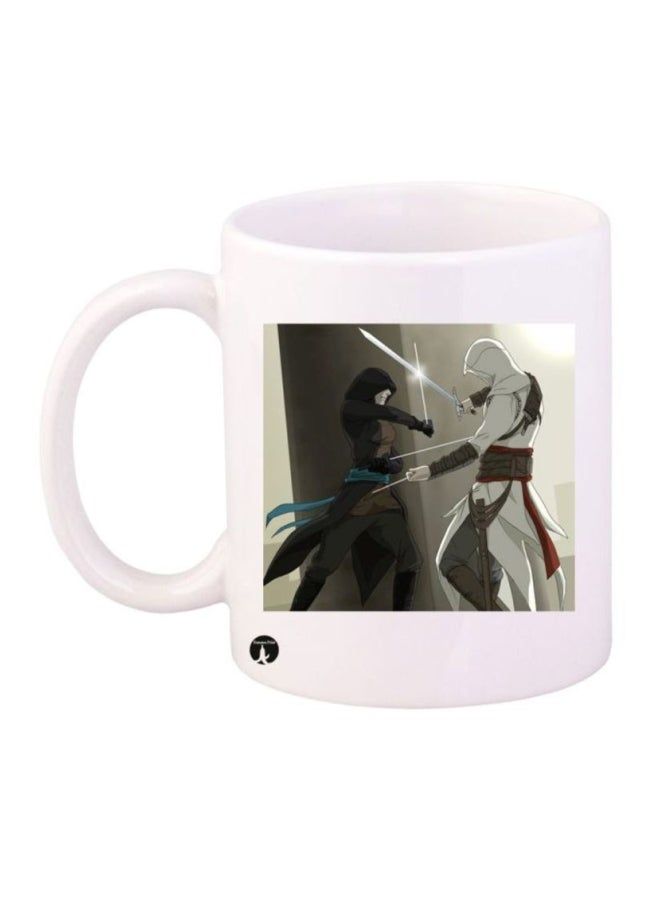 RKN Assassin's Creed Video Game Printed Mug White/Grey/Black - Image 2