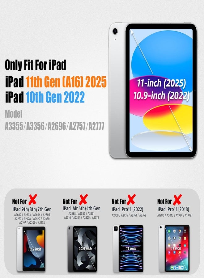 SEYMAC stock جراب SEYMAC الأصلي لجهاز iPad من الجيل العاشر، مقاس 10.9 بوصة، يوفر حماية كاملة ضد السقوط، بتصميم غير لامع ومضاد للانزلاق، مع واقي شاشة وحامل قلم، وحامل دوار للأطفال مع حزام كتف، لون أسود - Image 2