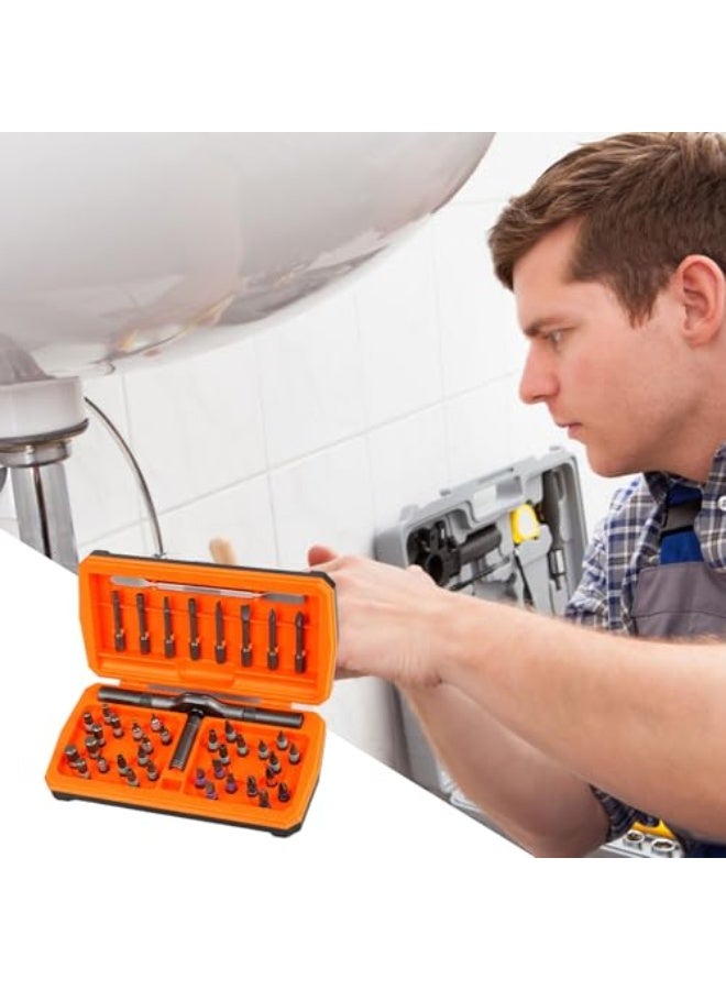 Magnetic Ratchet Screwdriver Set | Magnetic Screw Drive for Computers - Precision Multi-Bit 43 In 1 Screwdriver for PC Electrician Car Bicycle Bike Eyeglasses Repair - Image 3