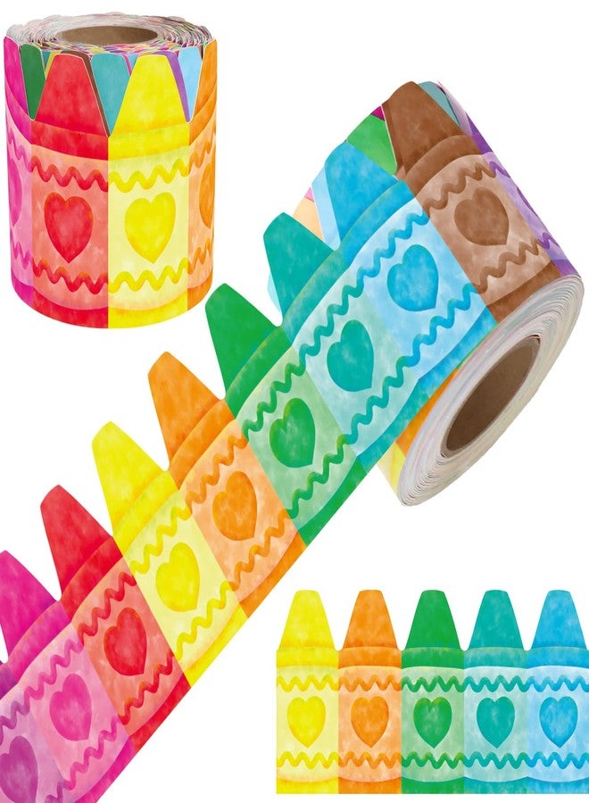 Fancy Land Crayon Bulletin Board Border Classroom Decor 52ft Border Trim - Image 2
