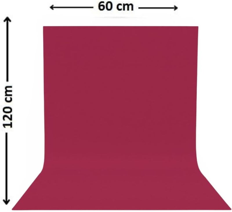 Smiledrive Photography Background Sheets - Backdrop Sheets 60 x 120 cm Waterproof Wrinklefree PVC Material (Maroon) - Image 4