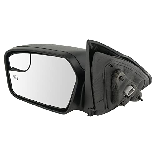 TRQ Driver & Passenger Side Mirror Set with Heat with Puddle Light without Blind Spot Indicator Compatible with 2011-2012 Ford Fusion 2011 Mercury Milan FO1320424 FO1321424 - Image 5