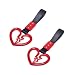MOXRUQ 2 PCS Broken Heart Car Handle Strap Drift Charm Handle Strap Auto Heart Shape Rear Bumper Warning Hanging Ring Fashion Love Decoration for Most Cars Trucks Interior and Exterior Red - Image 2
