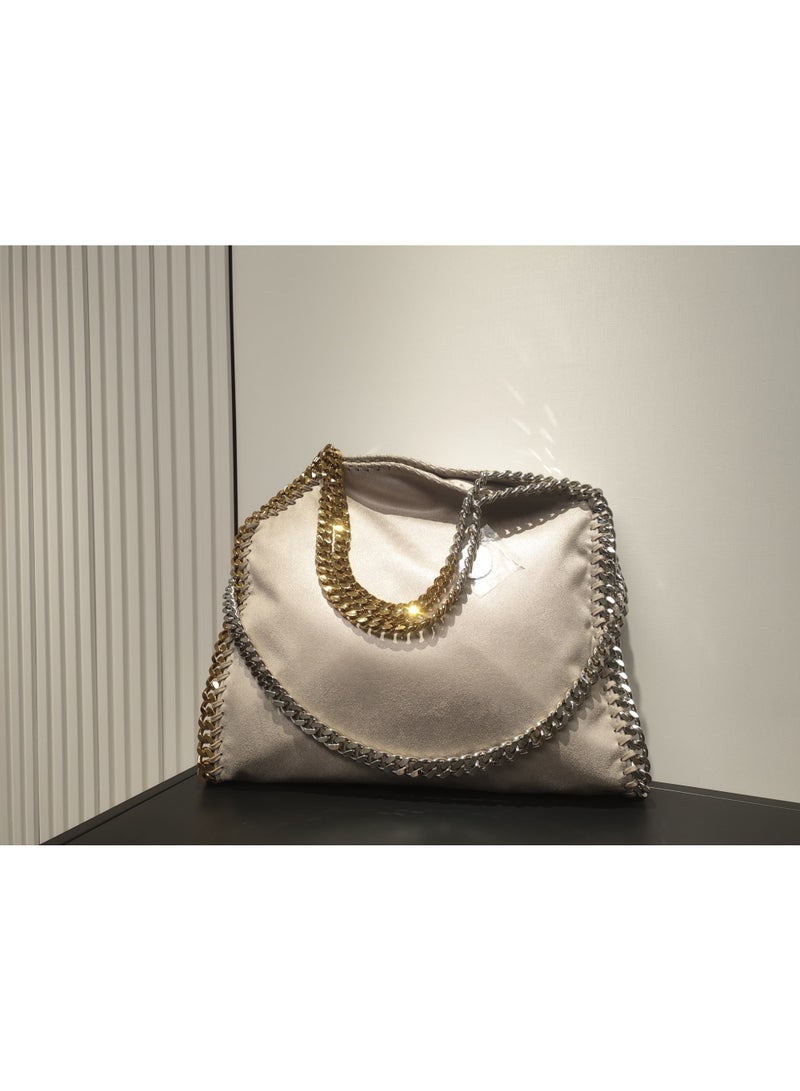 stella falabella chain Fold-Over LARGE size tote bag - Image 3