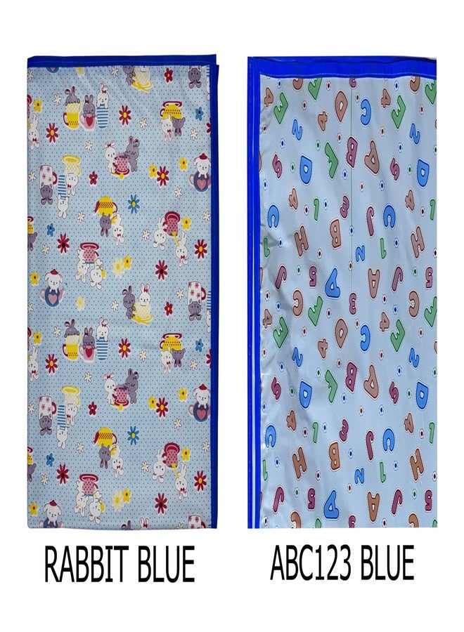EcoSoft Plastic Sheet,PVC Sheet for Kids,Rubber Sheet for Babies,Bed Wetting Protector(90 x 135 cm) (Rabbit Blue & ABC123 Blue) - Image 3