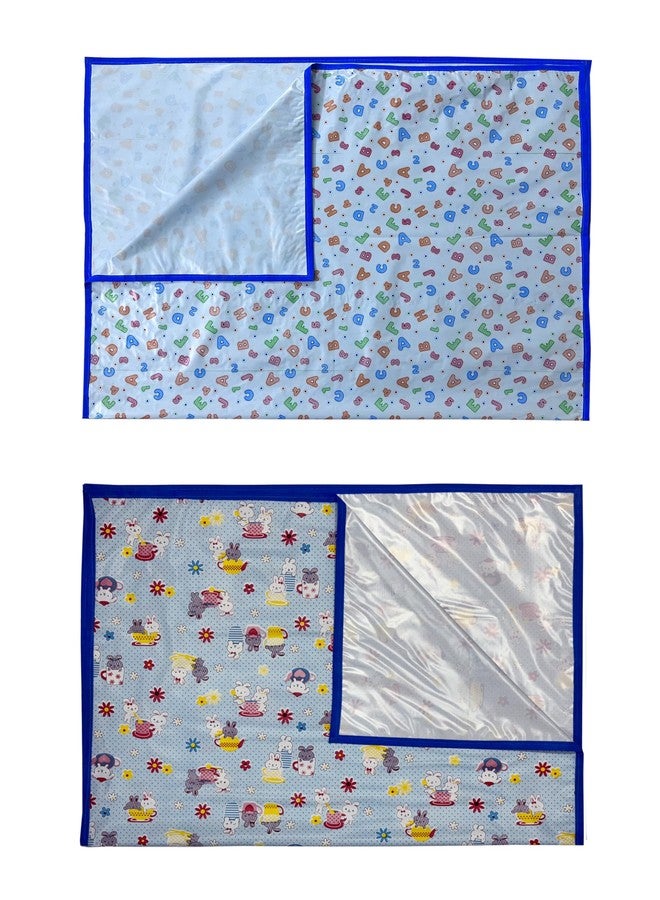 EcoSoft Plastic Sheet,PVC Sheet for Kids,Rubber Sheet for Babies,Bed Wetting Protector(90 x 135 cm) (Rabbit Blue & ABC123 Blue) - Image 5