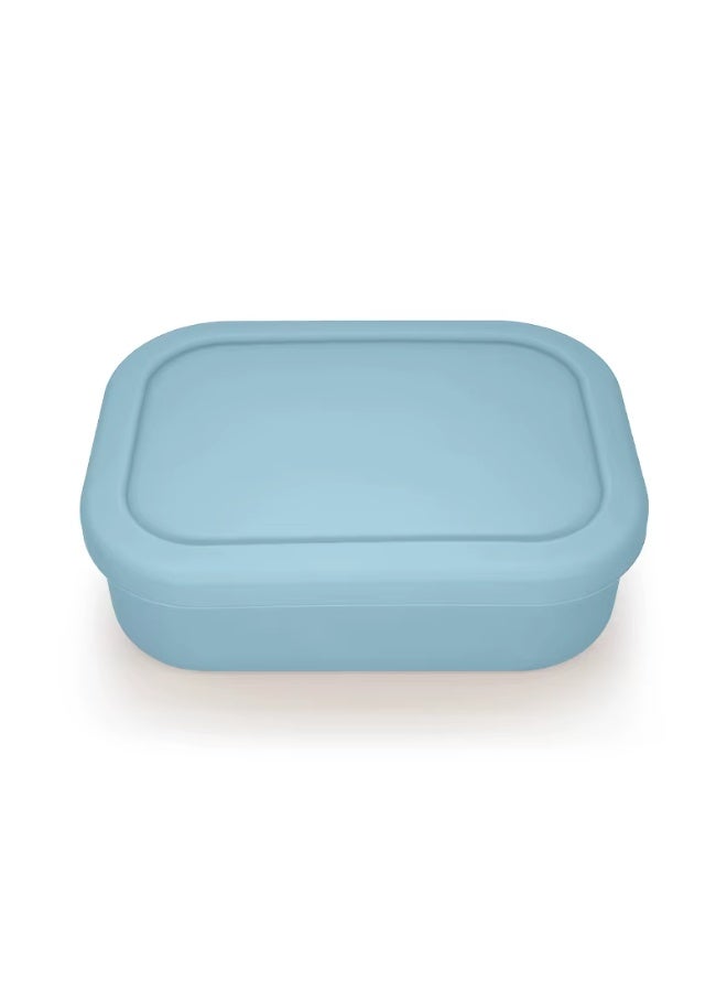 Mix & More Collapsible Silicone Bento Lunch Box ‒ Portable, Leak‑Proof Food Storage Container - Blue - Image 1