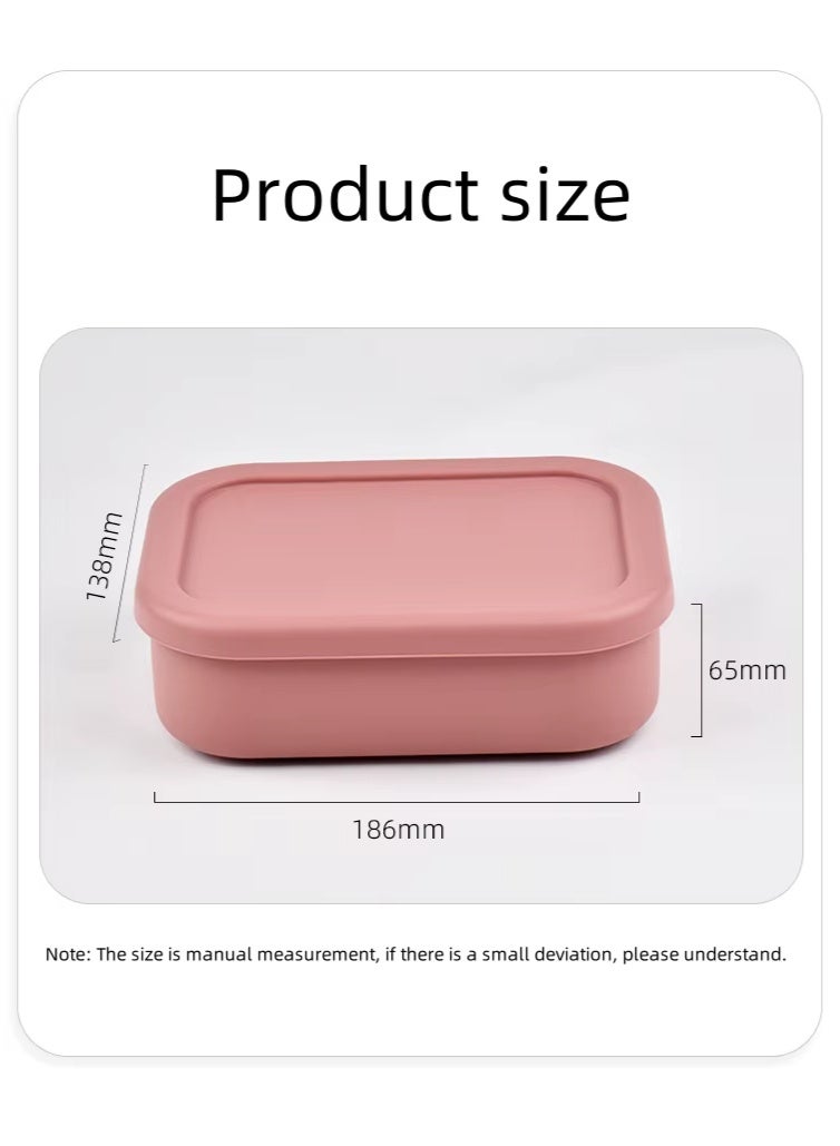 Mix & More Collapsible Silicone Bento Lunch Box ‒ Portable, Leak‑Proof Food Storage Container - Blue - Image 3