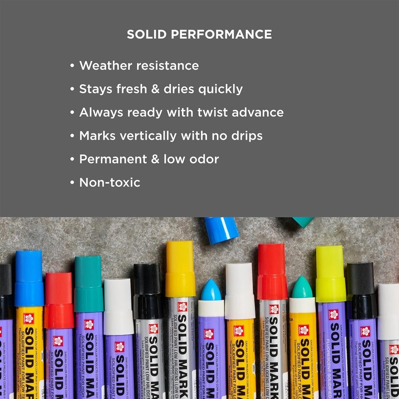 SAKURA SOLID MARKER Sakura Solidified Paint Solid Marker, 14 to 392 Degrees F, Yellow, 46588 - Image 4