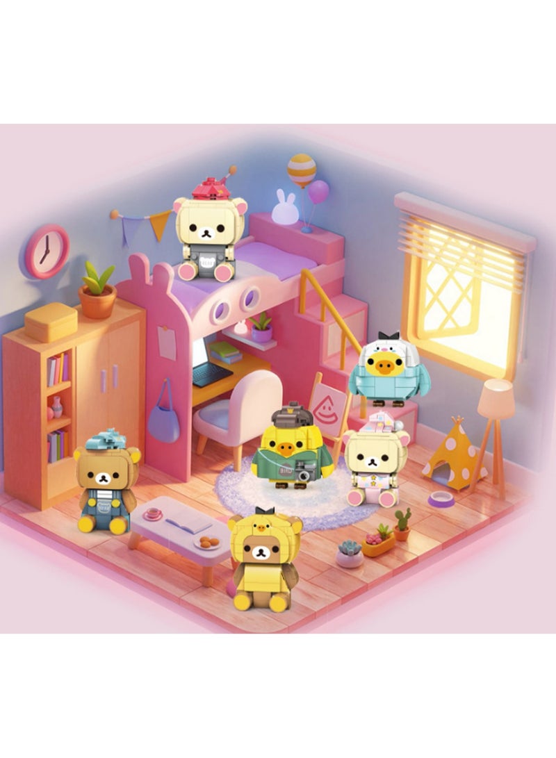 Blue Chicken Cartoon Model Set Building Blocks Creative Diy Simulation Collection Building Assembly Toys Children Adult Home Decoration - Image 3