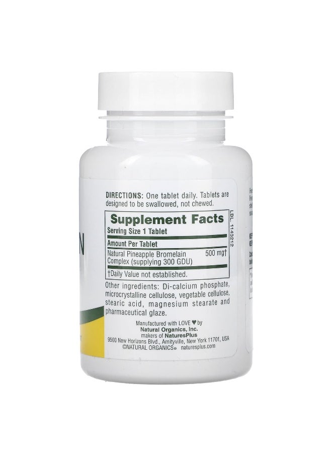 Natures Plus NaturesPlus, Bromelain, 500 mg, 60 Tablets  - Image 2
