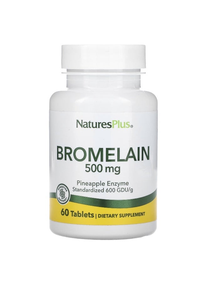 Natures Plus NaturesPlus, Bromelain, 500 mg, 60 Tablets  - Image 1