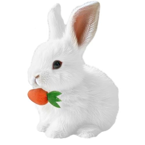 Nenrte Bunny Realistic Bunny Realistic Bunny Toy Easter Bunny Toy 2026 New BunnyToys Educational Interactive Toys Can Walk and Talk Hopping Realistic Toy for Kidswith Carrot - Image 1