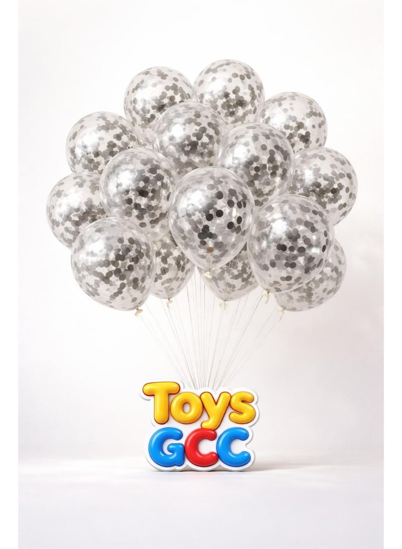Toys GCC Sequin Balloons for Party, Wedding, Birthday & Valentine’s Day | 20pcs Colorful Shiny Balloons | Premium Thickened Latex, Balloon Arch, Table Centerpiece & Backdrop - Image 1