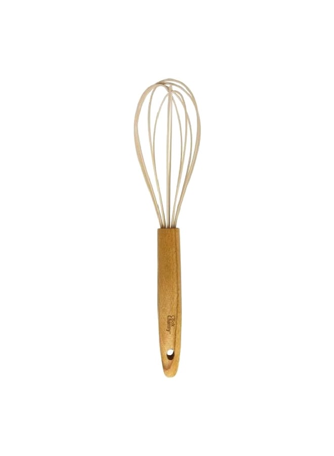 PARFAIT Silicone Wooden Hand Whisk Brown 30.2 x 6.5 x 6.2 cm SA2940CC - Image 1